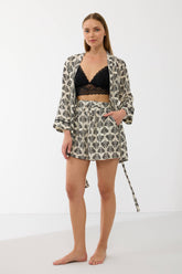 Women's Gown, Bralet & Shorts Set