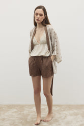 Women's Gown, Bralet & Shorts Set