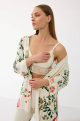 Women's Gown, Bralet & Pants Set