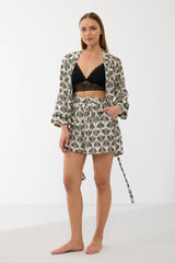 Women's Gown, Bralet & Shorts Set