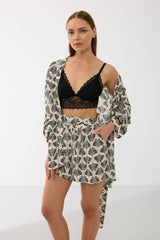 Women's Gown, Bralet & Shorts Set