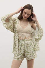 Women's Gown, Bralet & Shorts Set