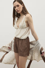 Women's Gown, Bralet & Shorts Set
