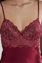Pierre Cardin Satin Lace Shorts Babydoll Suit -415
