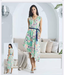 Gizzey Floral Women's Belt Shirt Dress-20510