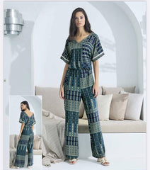 Gizzey Geometric Patterned Women's Jumpsuit-20911