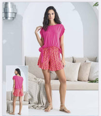 Gizzey Geometric Pattern Pajama Set-20930