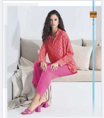Sevim & Gizzey Geometric Pattern Pajama Set-20928