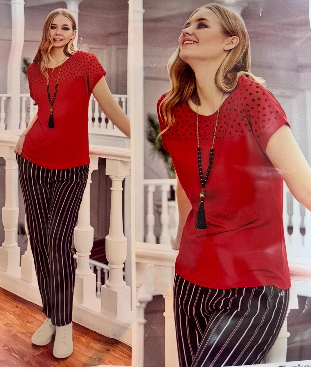 WOMEN'S T-SHIRT AND TROUSER SET - 4647