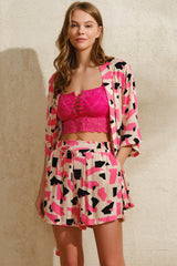 Anil Women’s 3-Piece Viscose Dressing Gown & Pajama Set – 5743