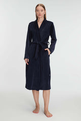 Anil Women's Long Sleeve Dressing Gown navy
