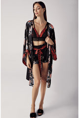 Perin Satin Nightgown Set 4 Pcs – 5000