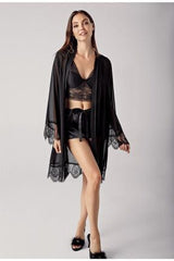 Perin Satin Nightgown Set 4 Pcs – 5004