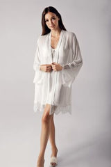 Perin Satin Nightgown Set 4 Pcs – 5004