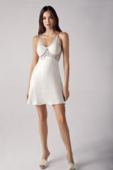 Perin Satin Nightgown Set 4 Pcs – 5004