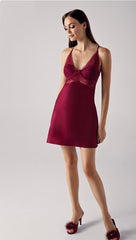 Perin Satin Nightgown Set 4 Pcs – 5004