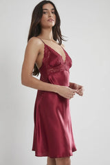 Pierre Cardin Women's Satin Lace Nightgown