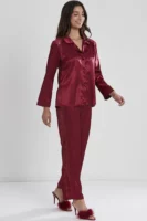 Pierre Cardin Women's Satin Lace Pajamas Set - 1438