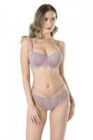 Fabony Lace Soft Cup Strapless Bra Panties Set 4090