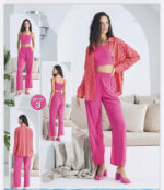 Sevim & Gizzey Geometric Pattern Pajama Set-20928