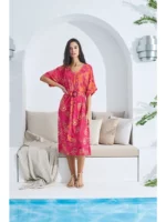 Gizzey Floral Women's Belt Shirt Dress-20866