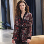 Anil Women's Velvet Flower Printed 3 Pcs Set -5635
