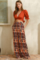 Anil Women's Woven Viscose Lace Gown and Pants-9813