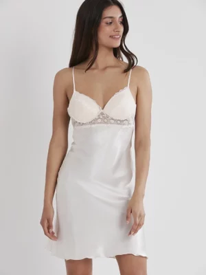 Pierre Cardin Women's Satin Lace Nightgown 600
