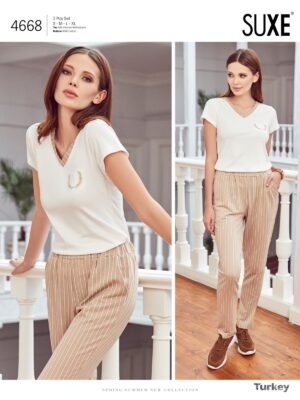 WOMEN'S T-SHIRT AND TROUSER SET - 4668