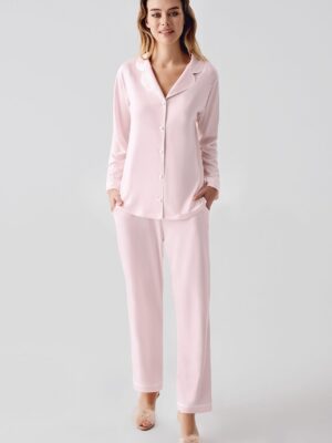PERIN Combed Cotton 2-Piece Nightgown Pajama Set - 1035